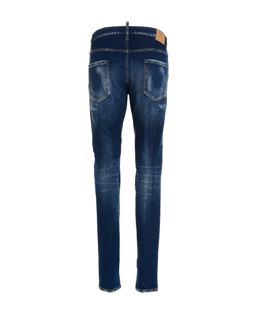 Dsquared2 Distressed Straight Leg Jeans
