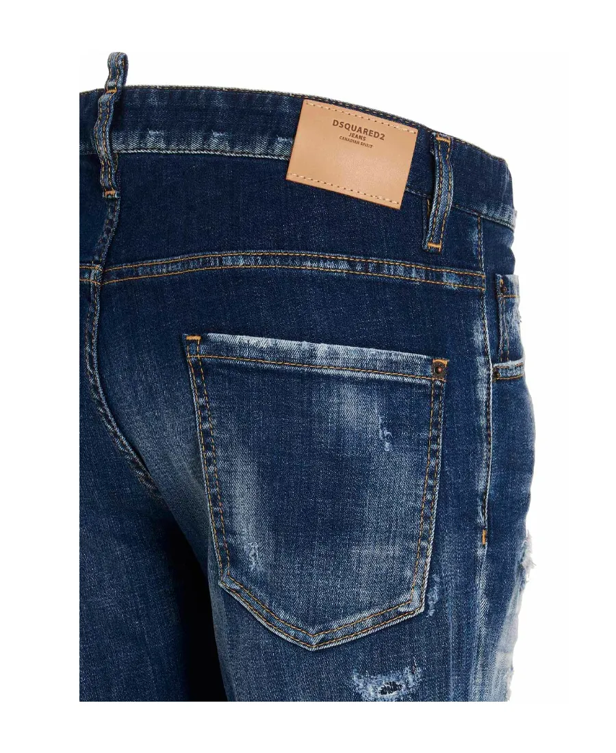 Dsquared2 Distressed Straight Leg Jeans