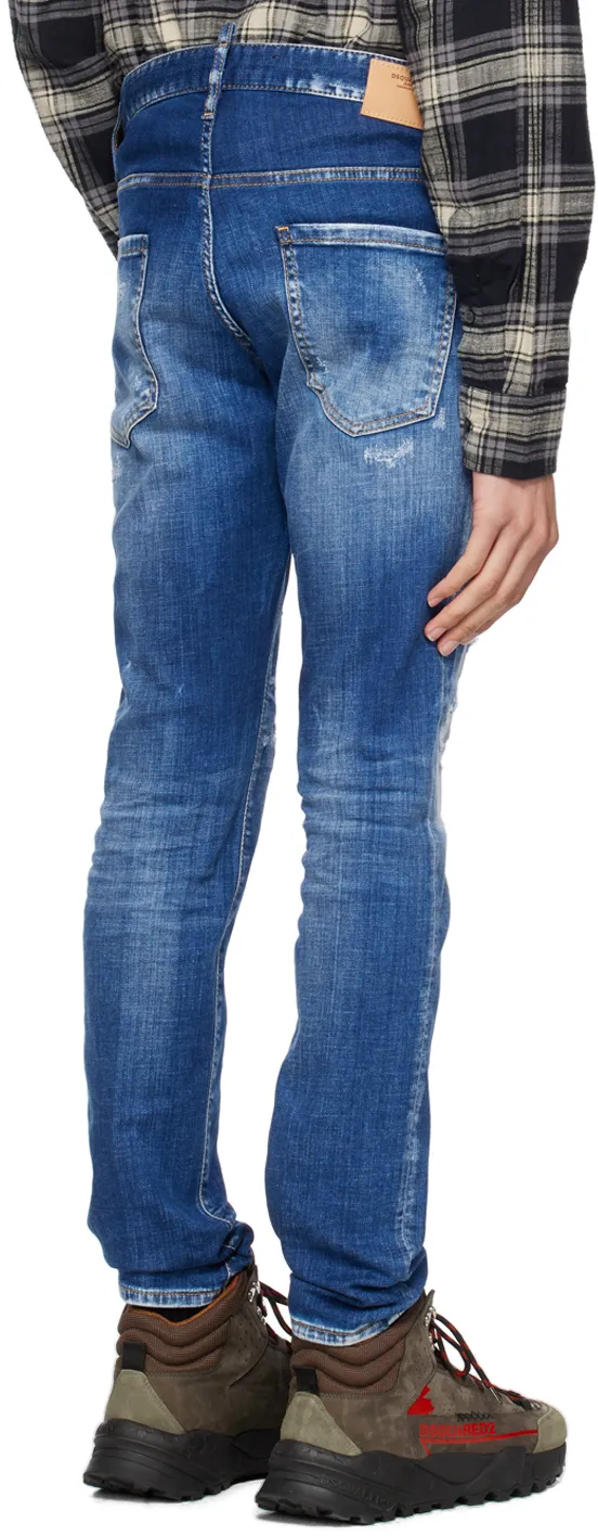 Dsquared2 Distressed Straight Leg Jeans
