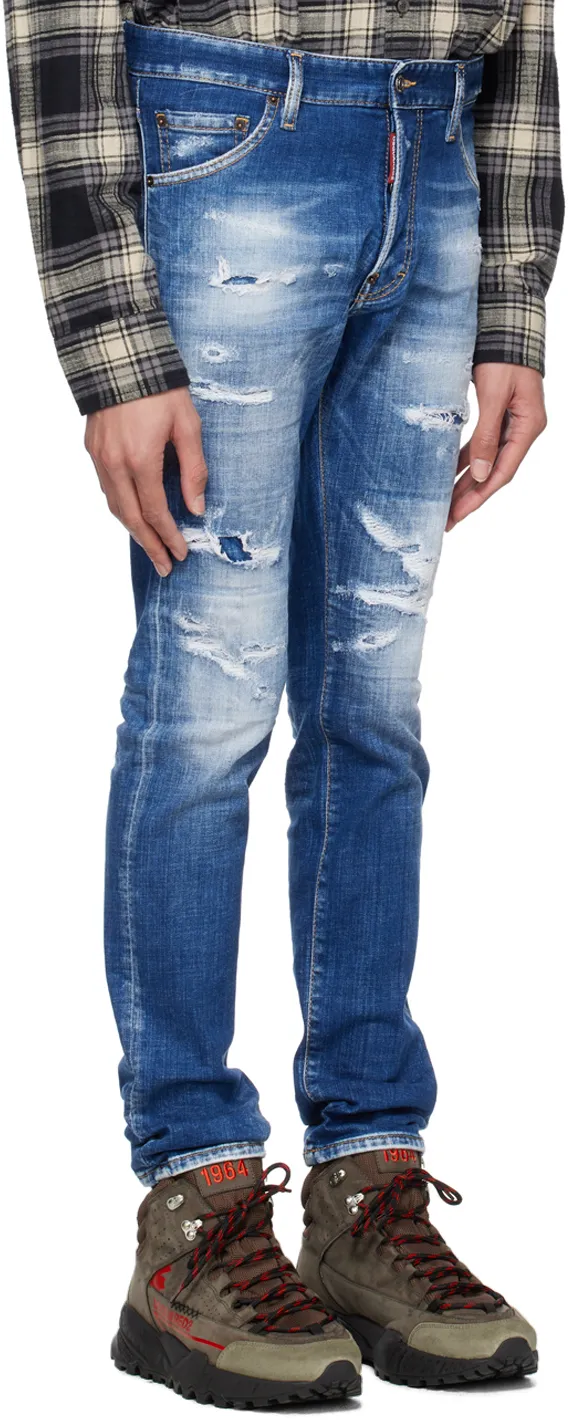 Dsquared2 Distressed Straight Leg Jeans