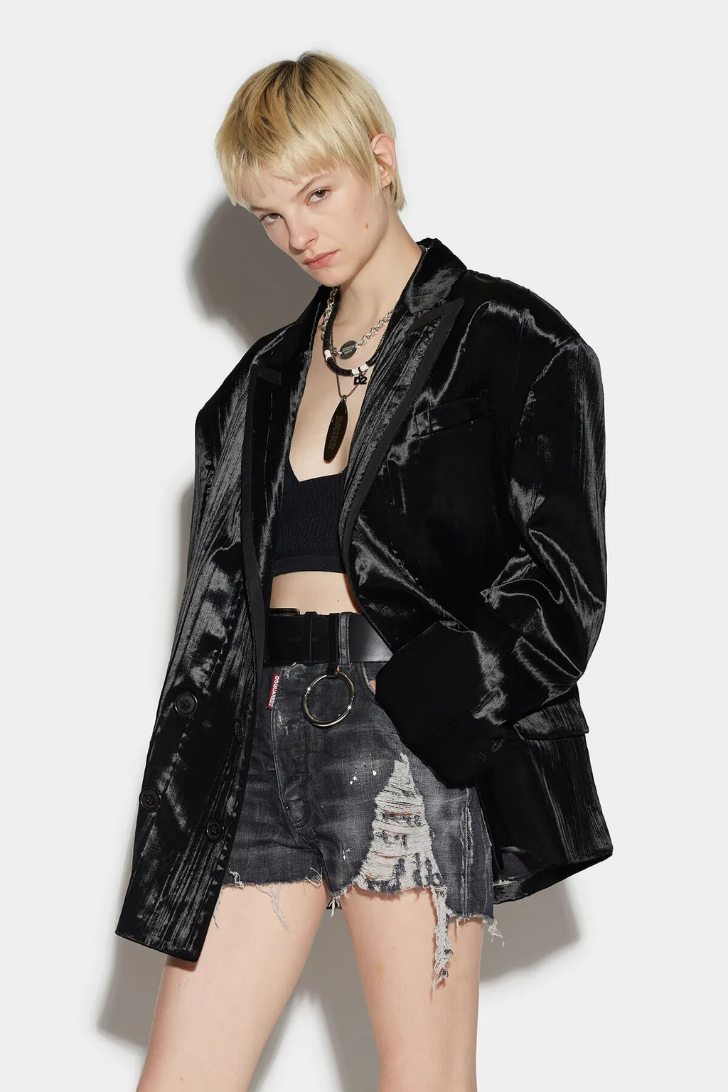 Dsquared2 Distressed Denim Shorts