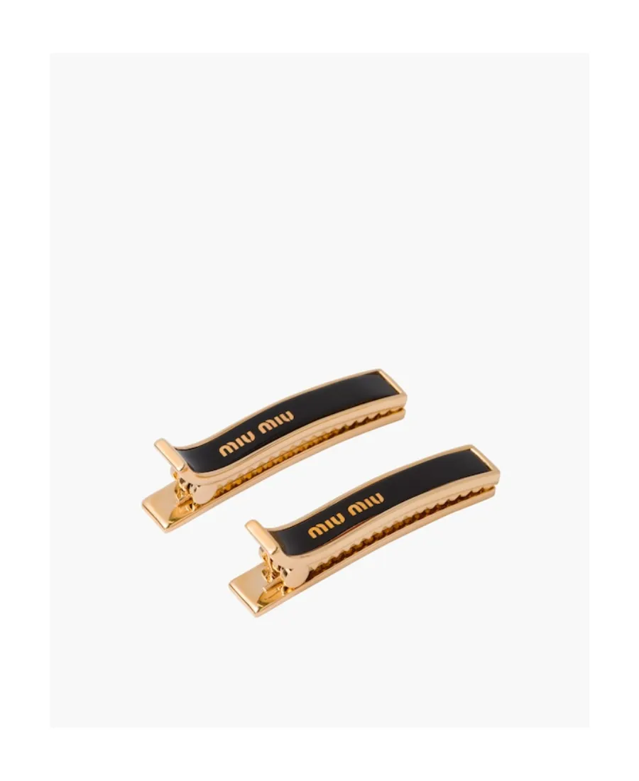 Enameled Metal Hair Clips