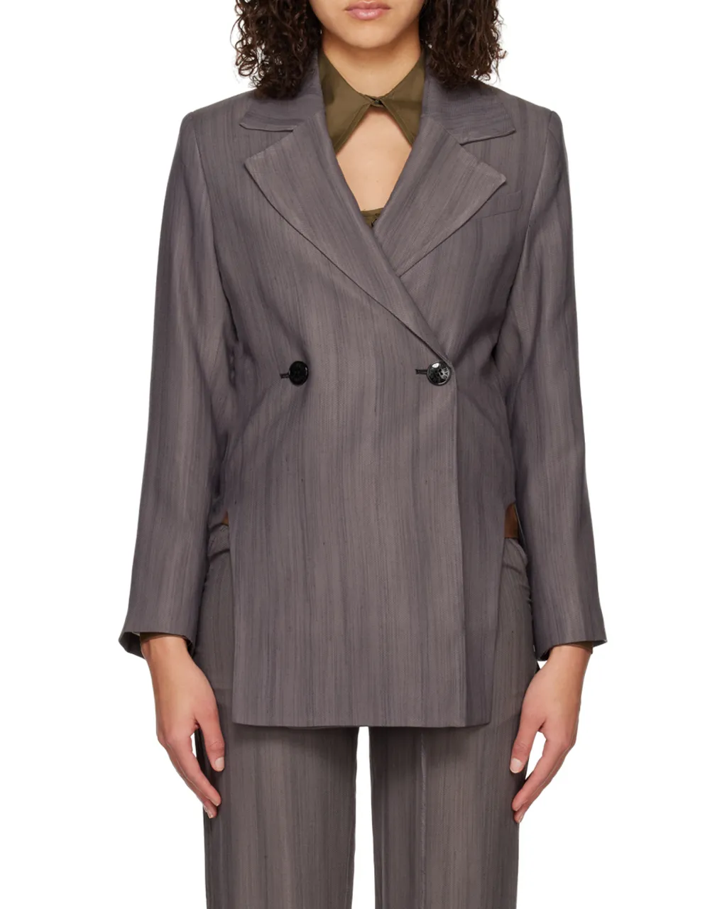 Ganni Double-Breasted Tailored Blazer