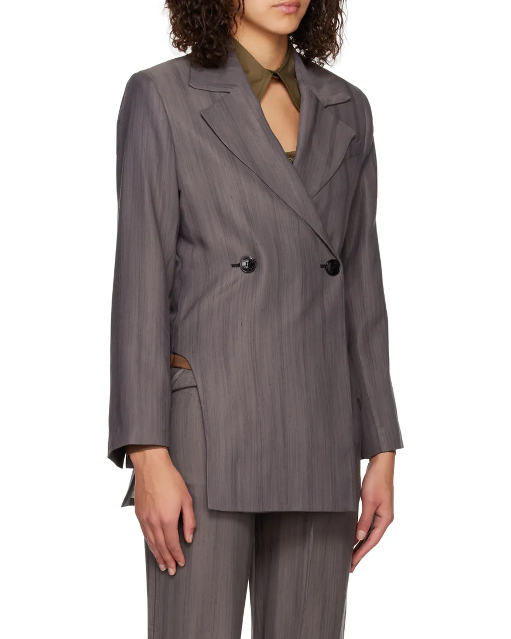 Ganni Double-Breasted Tailored Blazer