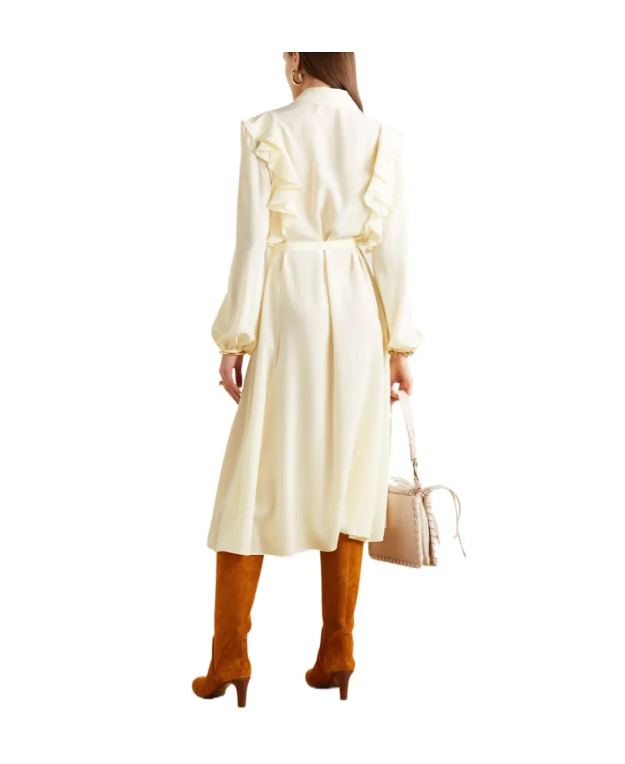 Ruffled Midi Shirtdress