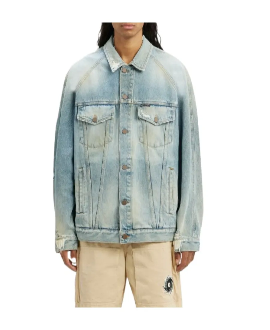 Palm Angels Distressed Logo Patch Jacket