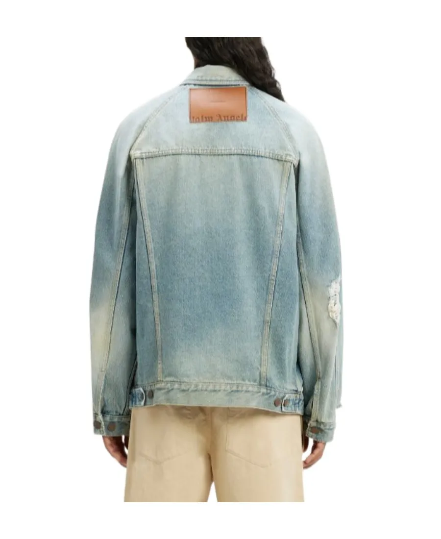 Palm Angels Distressed Logo Patch Jacket