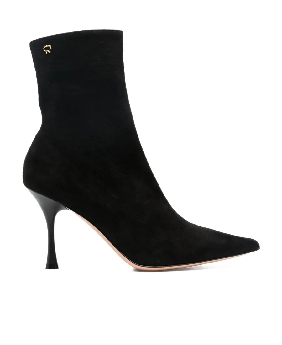 Gianvito Rossi Dunn Pointed-Toe Ankle Boots
