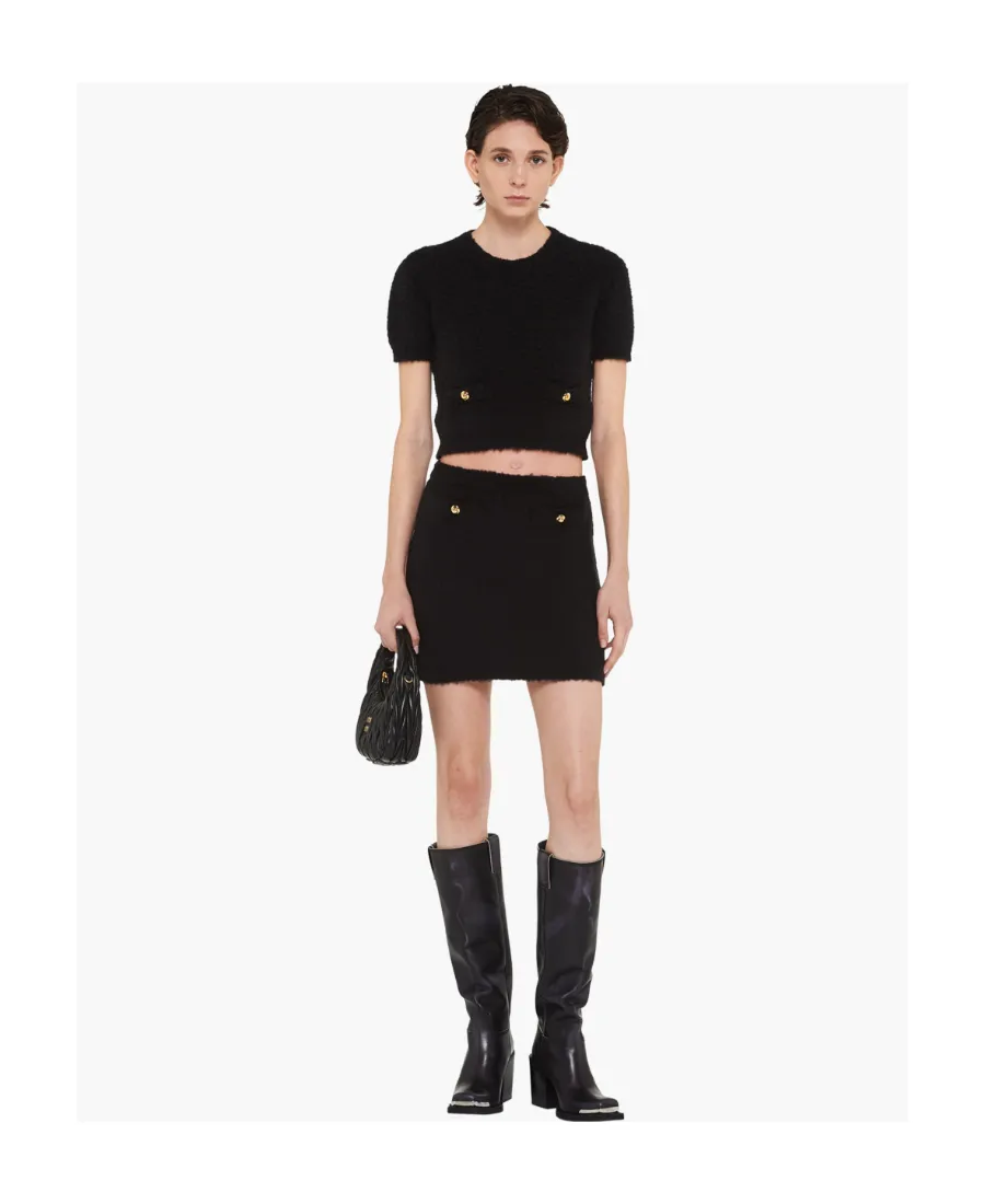 Miu Miu High-Rise Bouclé Skirt