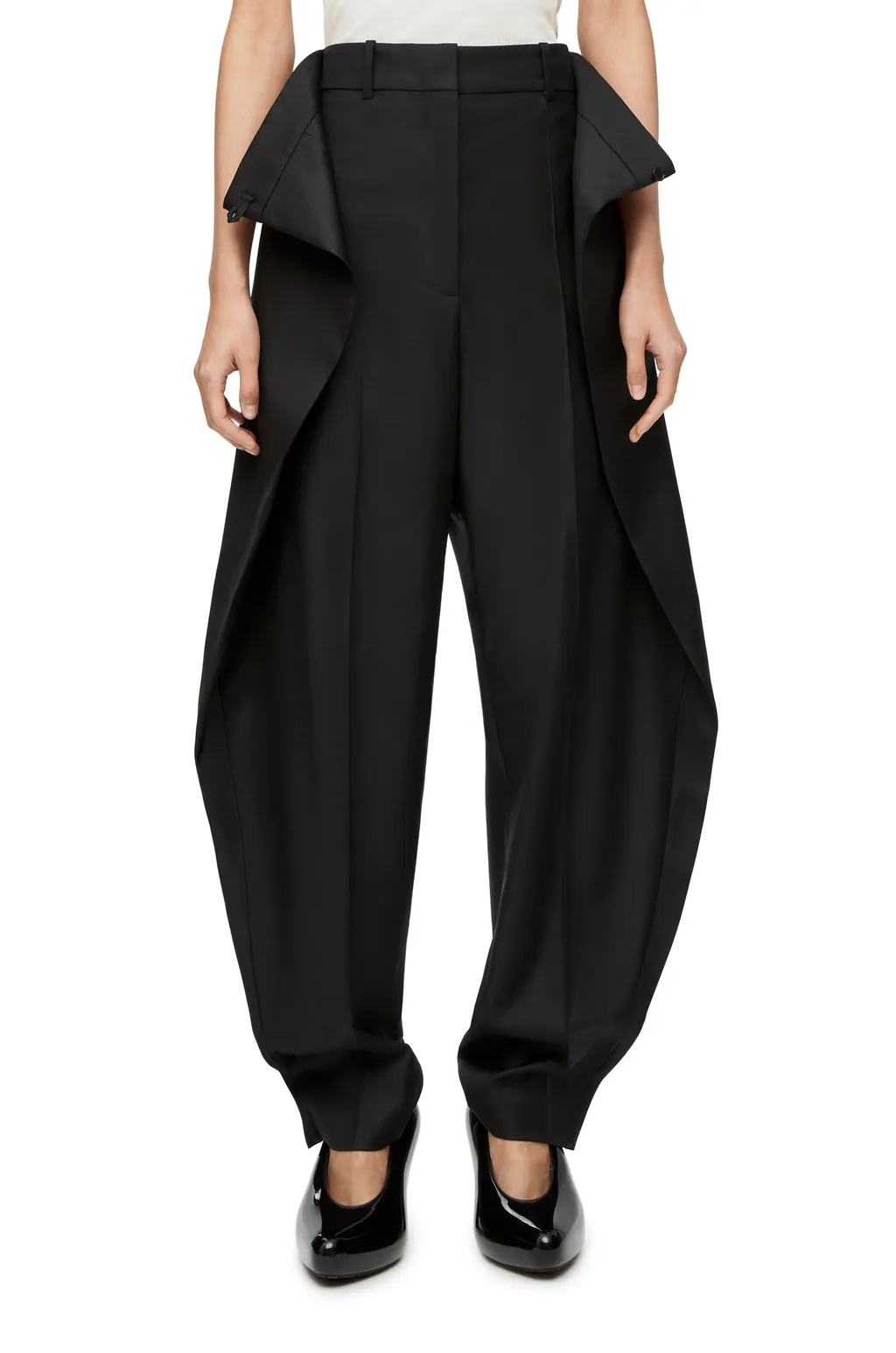 Pleated Trousers In Wool Twill