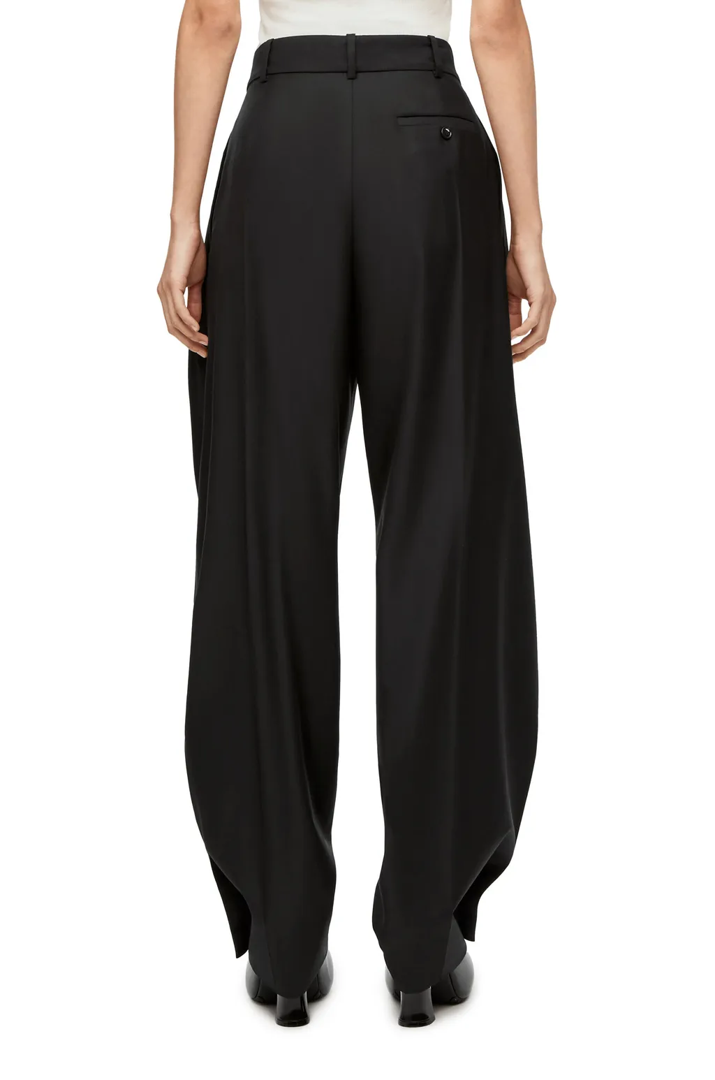 Pleated Trousers In Wool Twill