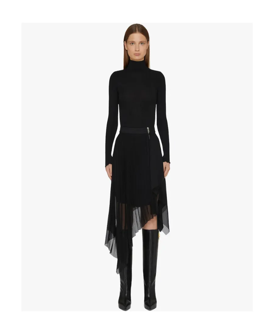 Asymmetrical Pleated Skirt