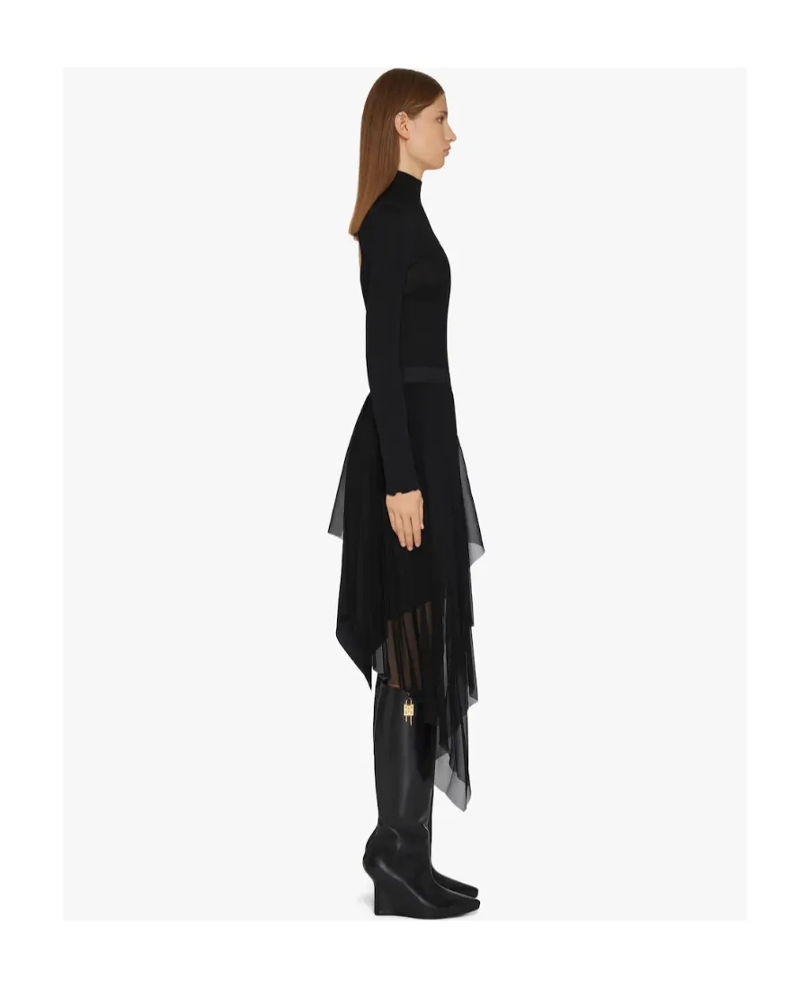 Asymmetrical Pleated Skirt