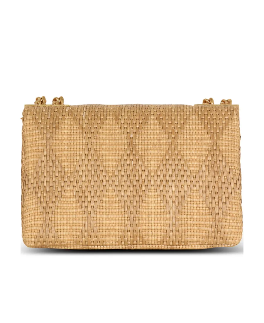 1945 Soft Small Bag In Leather And Raffia
