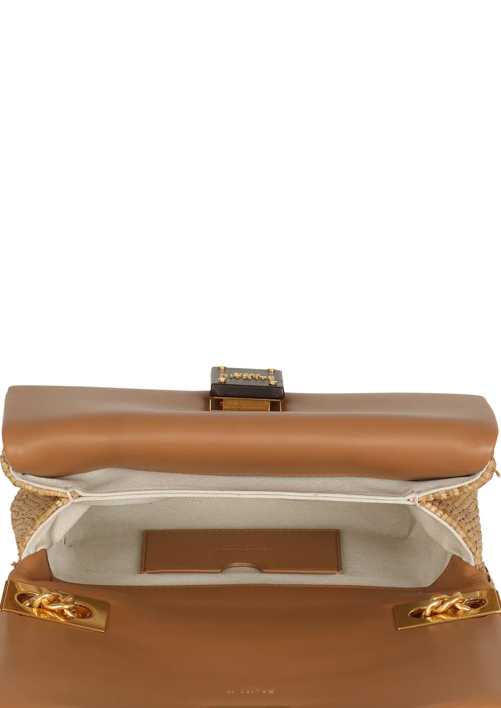1945 Soft Small Bag In Leather And Raffia
