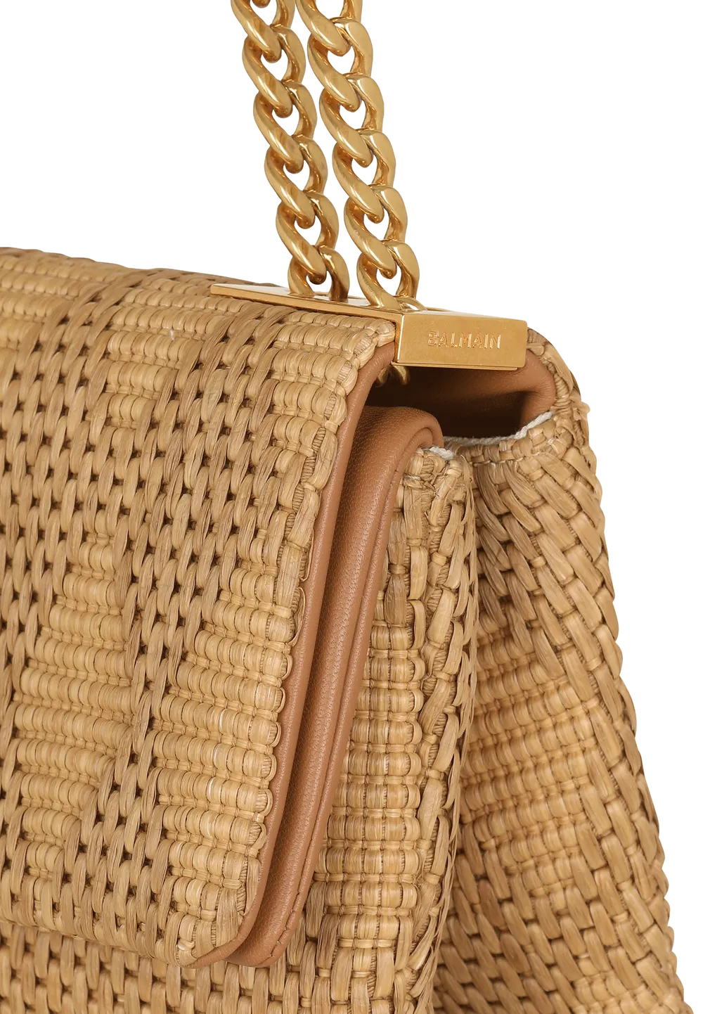1945 Soft Small Bag In Leather And Raffia