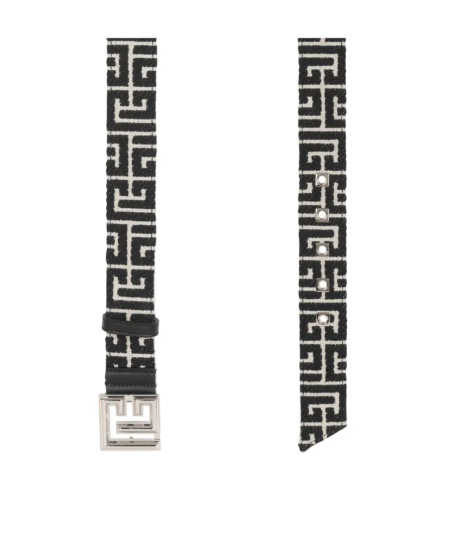 Balmain Monogrammed Buckle Belt