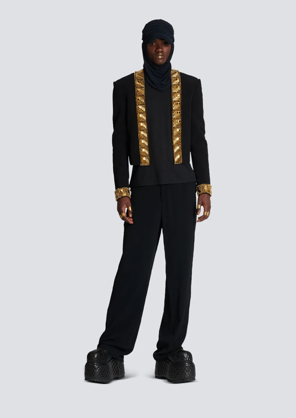 Balmain Crepe Tailored Trousers