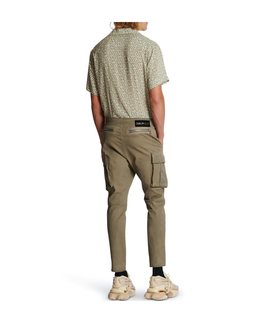 Cotton Cargo Trousers With Inserts