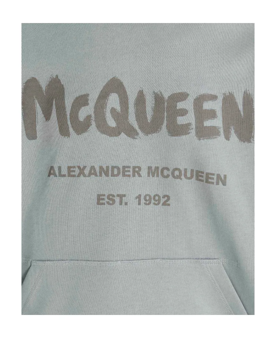 Alexander Mcqueen Logo Printed Drawstring Hoodie