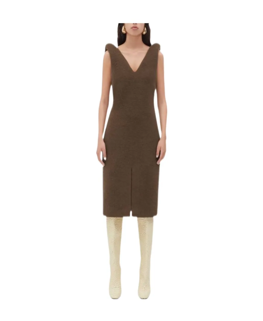 Logo V-Neck Dress