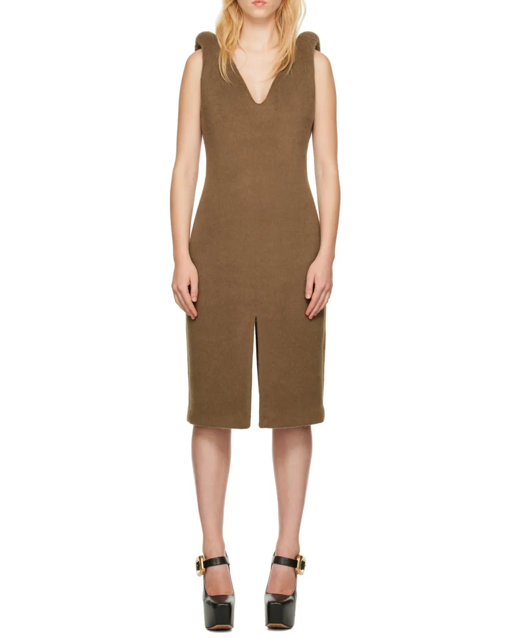 Logo V-Neck Dress