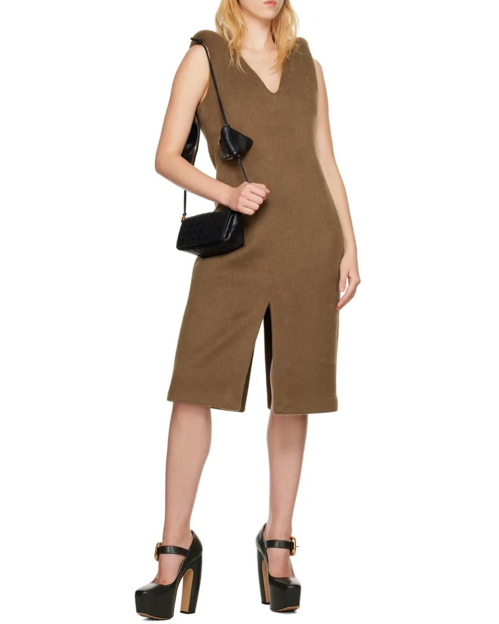Logo V-Neck Dress