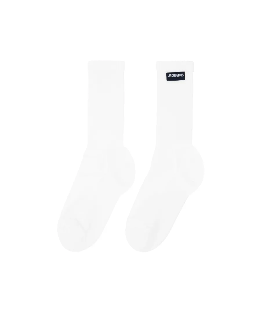 Logo-Patch Ribbed Socks