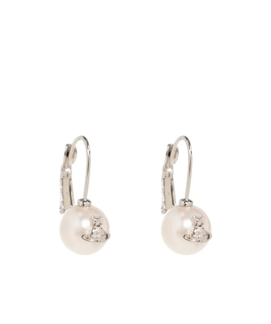 Logo-Embossed Pearl Earring