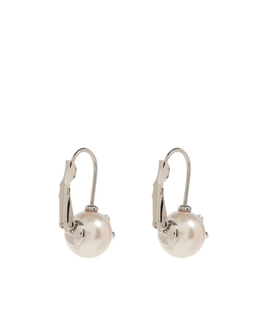 Logo-Embossed Pearl Earring