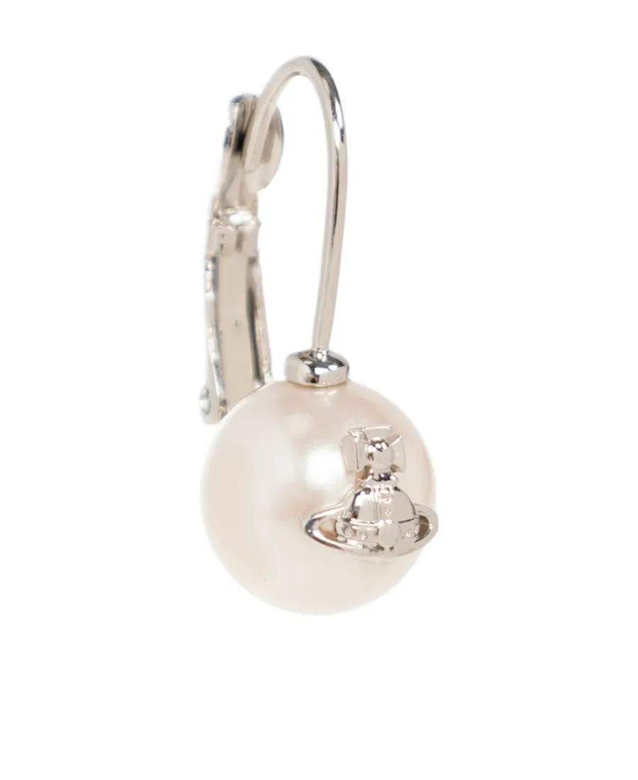 Logo-Embossed Pearl Earring