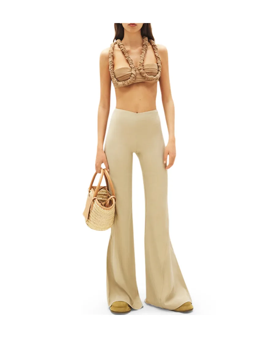 Jacquemus Soffio Mid-Rise Flared Pants