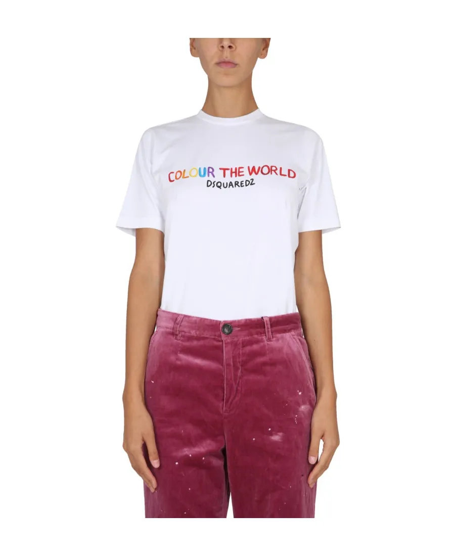 Dsquared2 Logo Printed Crewneck T-Shirt