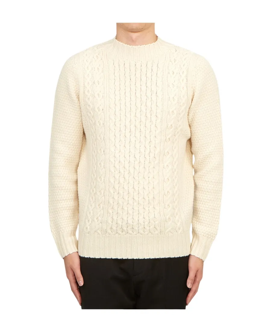 Cable-Knit Fitted Jumper