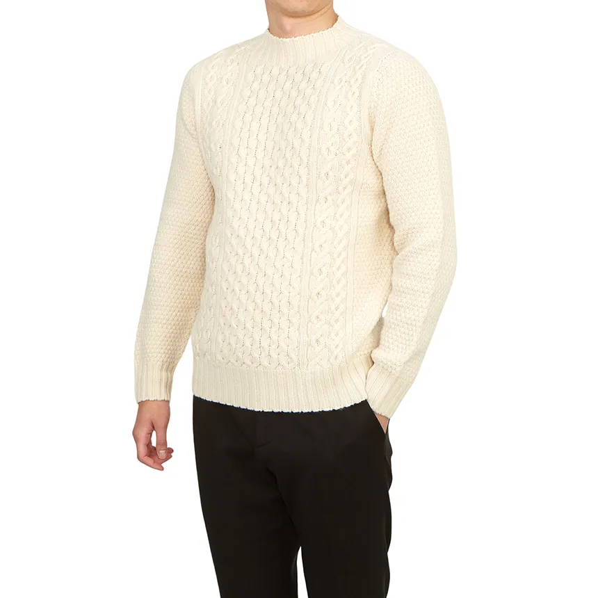 Cable-Knit Fitted Jumper