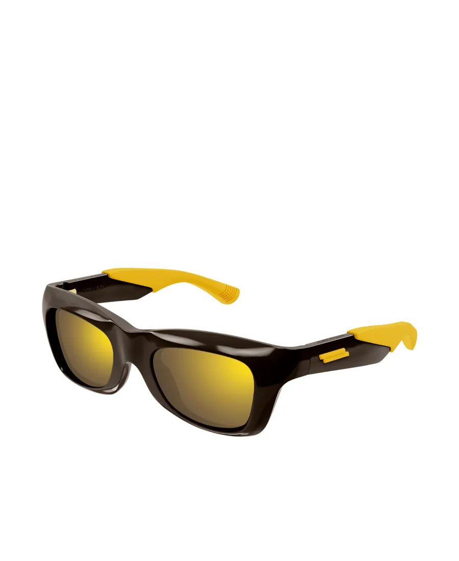 Two-Tone Rectangle-Frame Sunglasses