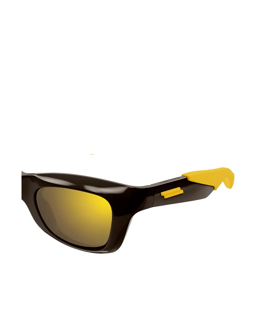 Two-Tone Rectangle-Frame Sunglasses