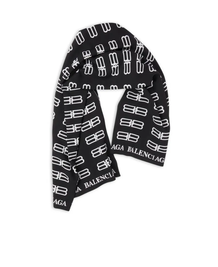 Sciarpa Plaid Bb Icon Da Uomo In Nero