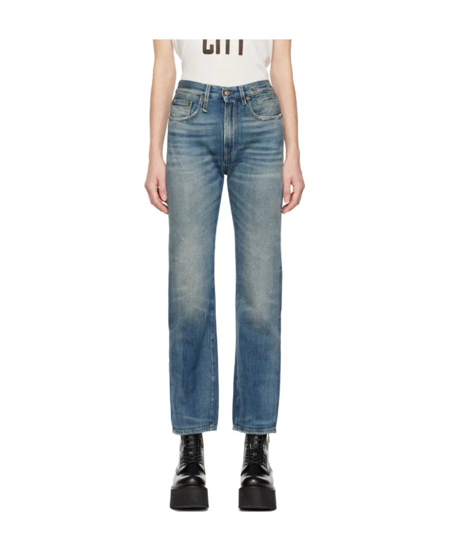 Washed Cropped Jeans