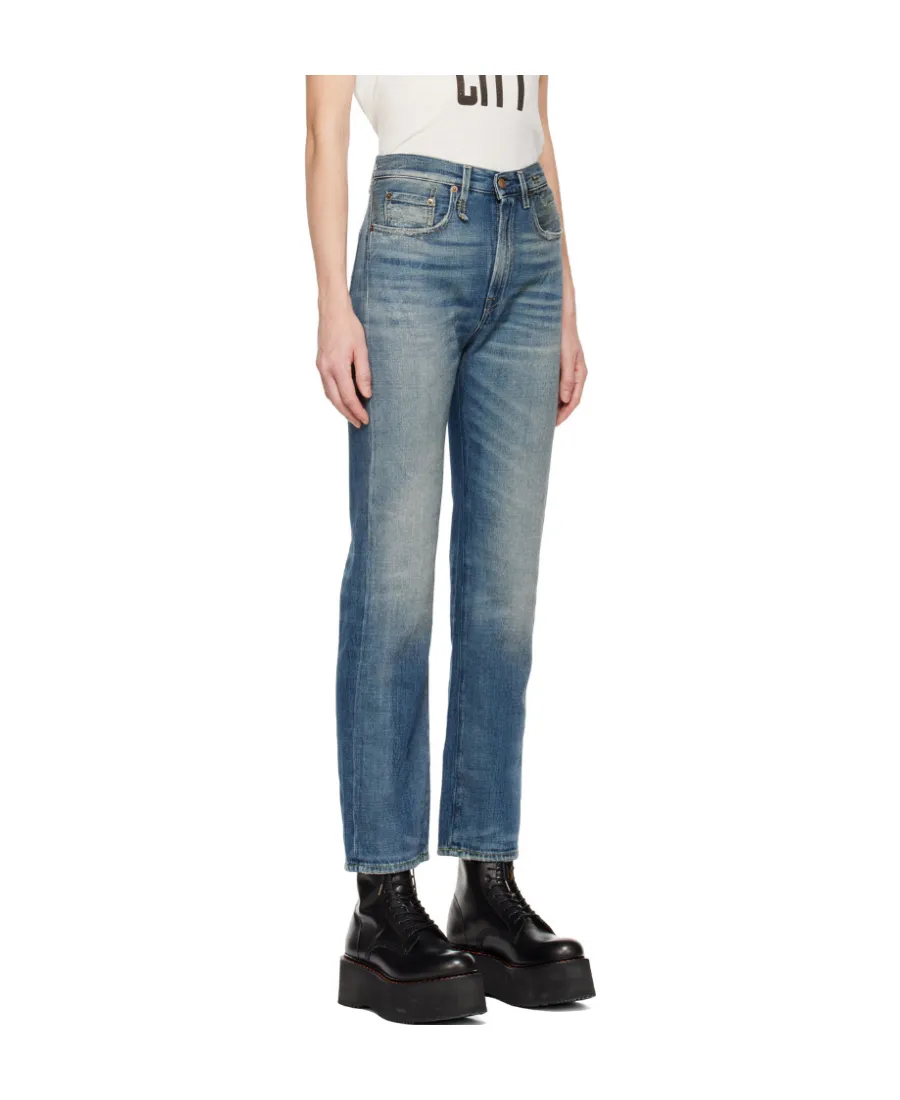 Washed Cropped Jeans