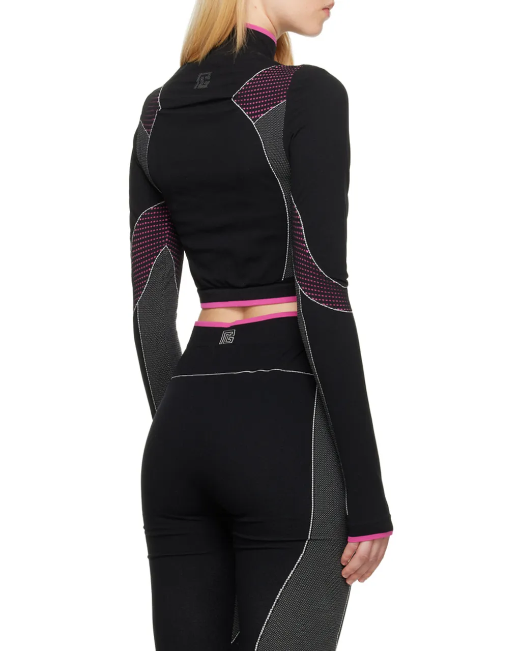 Balmain High Neck Seamless Cropped Top