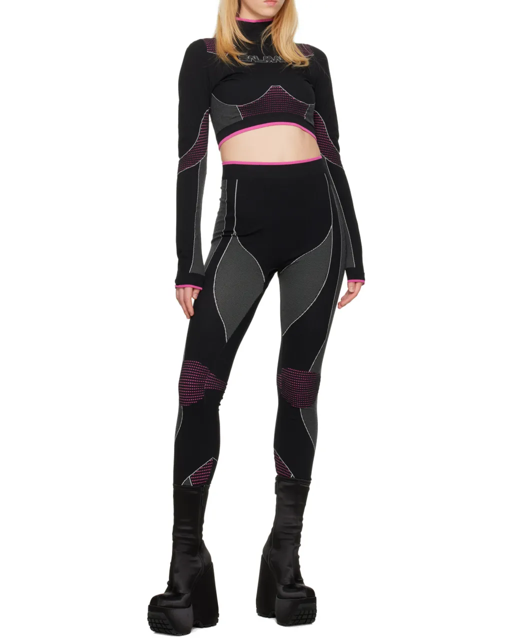 Balmain High Neck Seamless Cropped Top