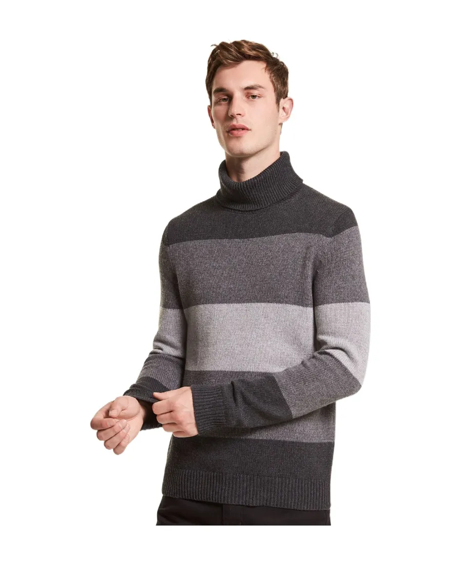 Turtleneck Striped Sweater