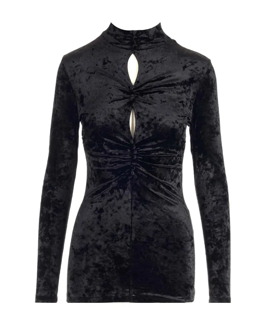 Isabel Marant Cut-Out Velvet Top