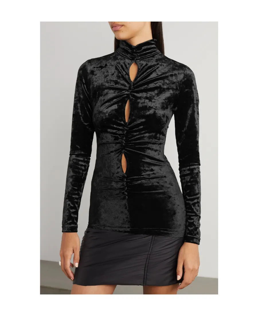 Isabel Marant Cut-Out Velvet Top