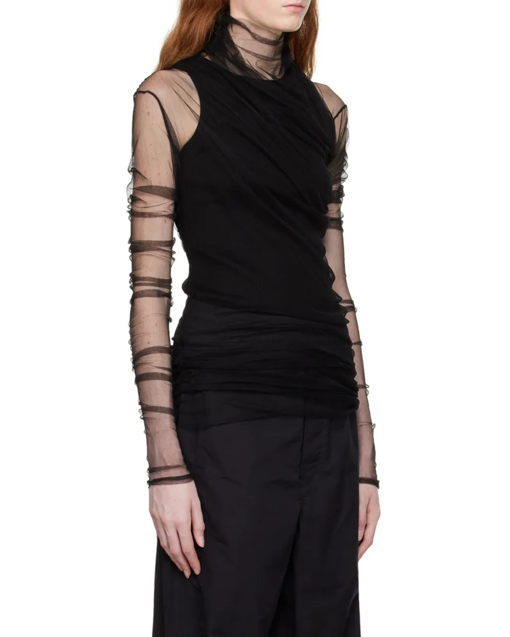 Tulle Long-Sleeved T-Shirt