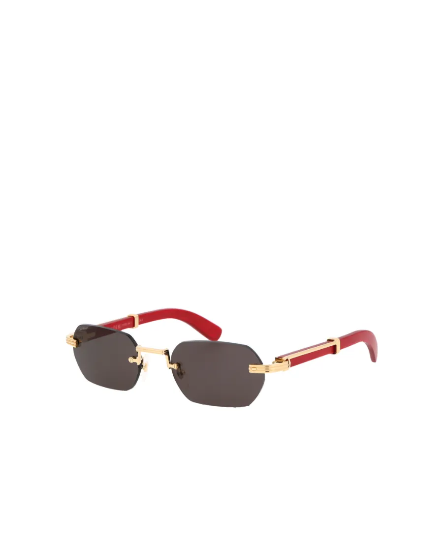 Cartier Rectangular Rimless Sunglasses