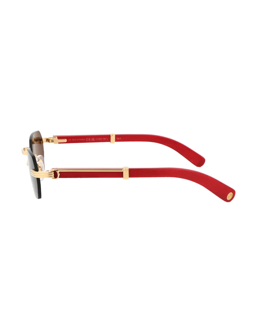 Cartier Rectangular Rimless Sunglasses