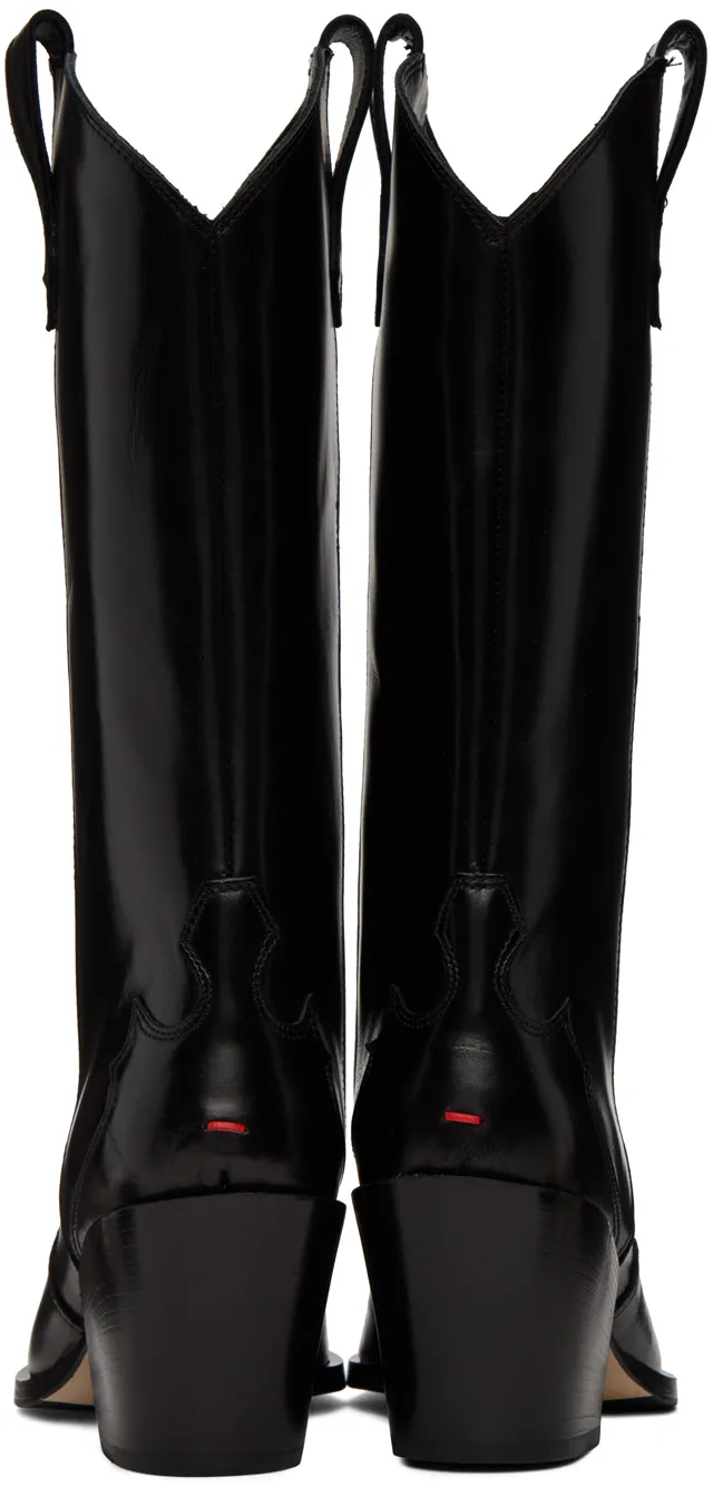 70Mm Pointed-Toe Leather Boots