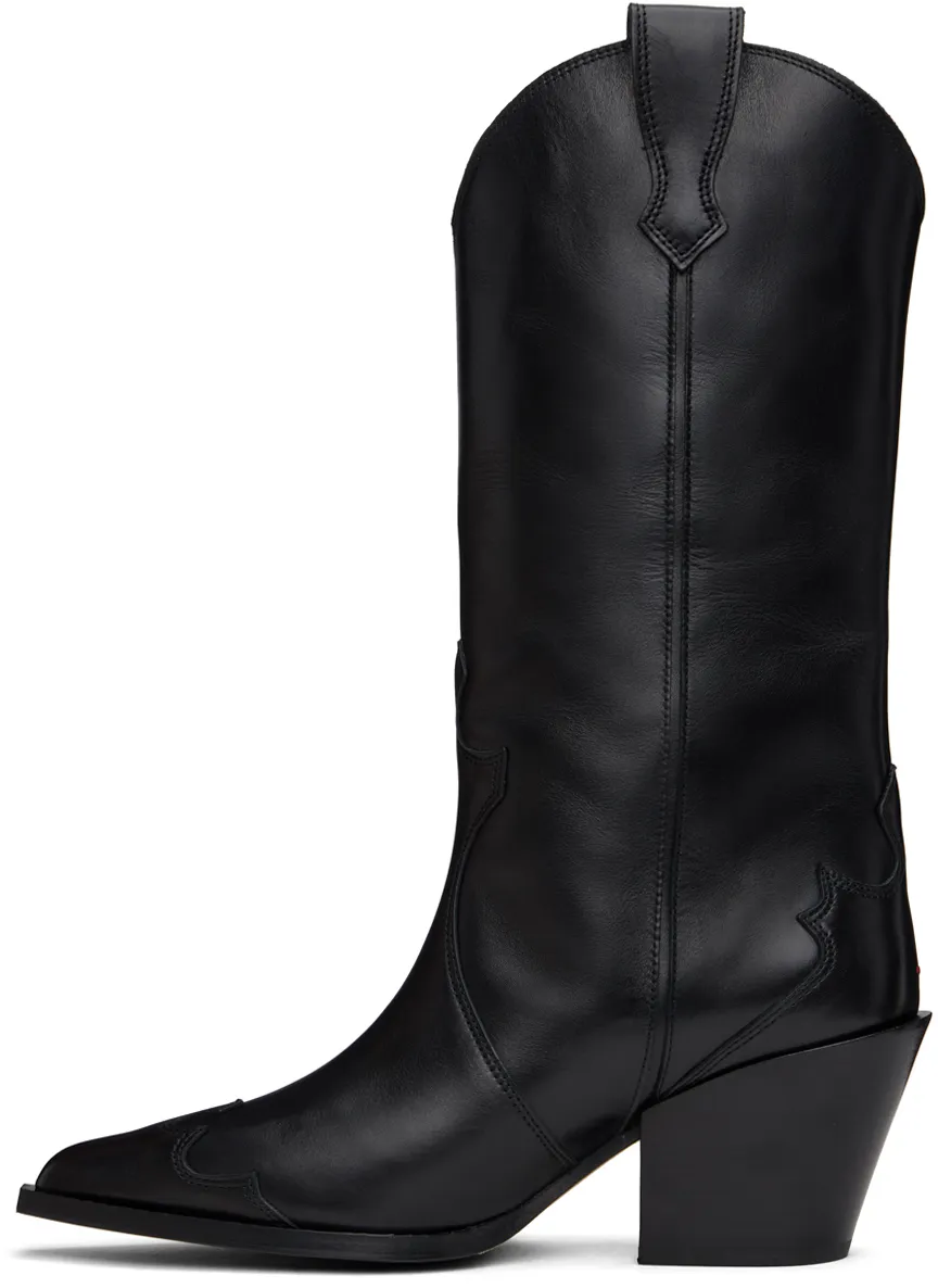 70Mm Pointed-Toe Leather Boots